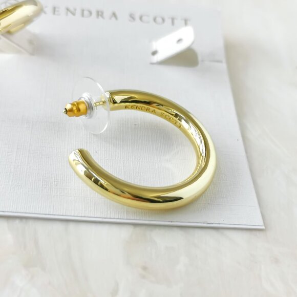Kendra Scott • Colette Gold Hoop Earrings - Picture 3 of 3